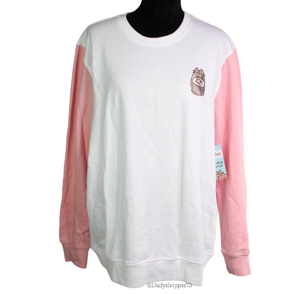 Pusheen Box Exclusive Women's Pusheen Sushi Embroidered Color Block Sweatshirt